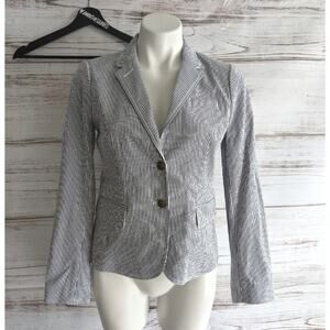 J. Crew Factory Stripe Seersucker Blazer sz 2